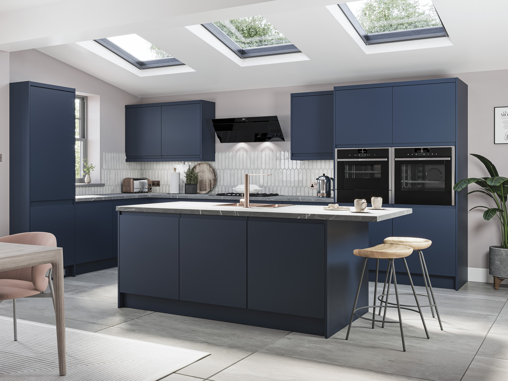 Integra Matt Midnight Blue Kitchen